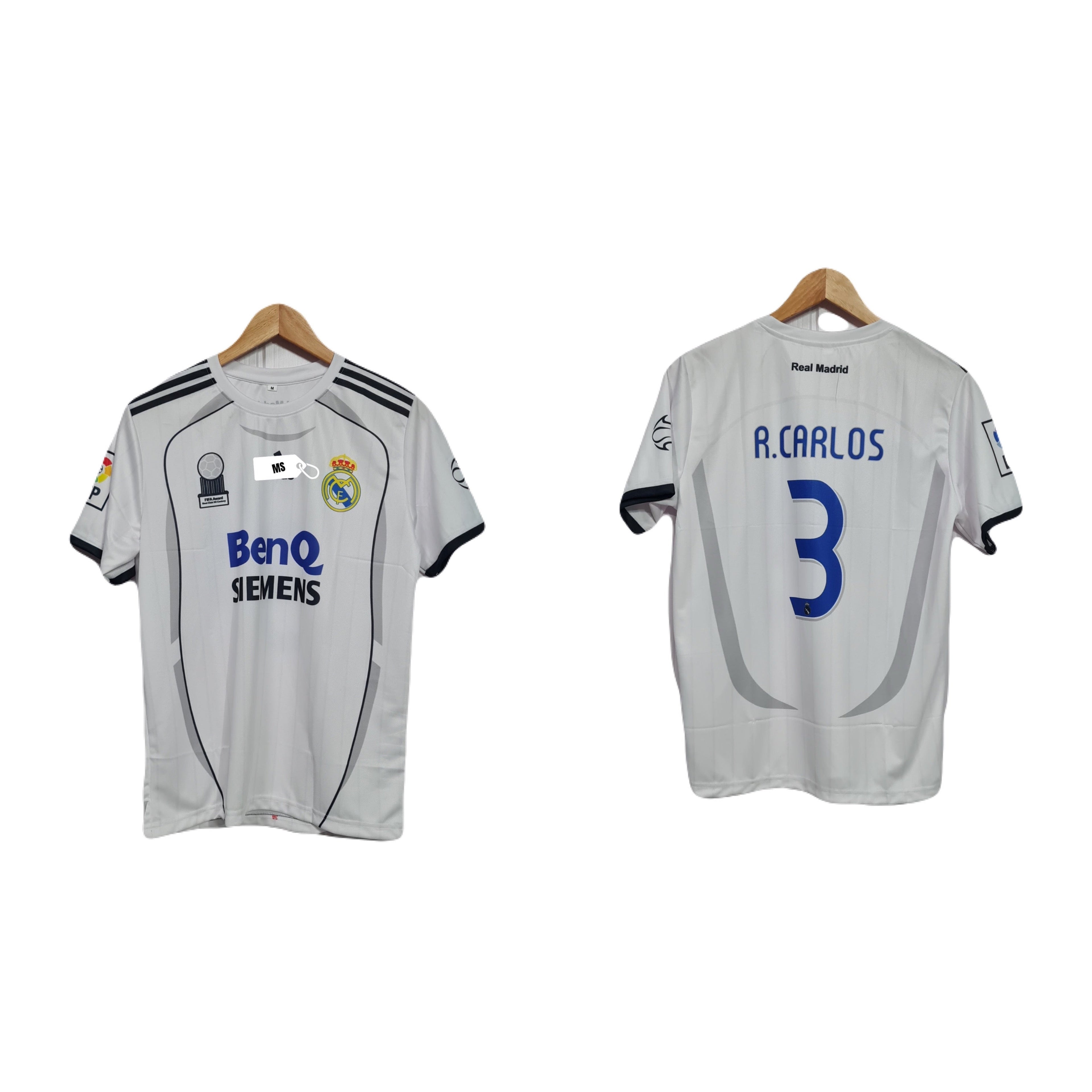 Real Madrid Vintage Jersey – Roberto Carlos #3 – Classic Half Sleeve Football Shirt