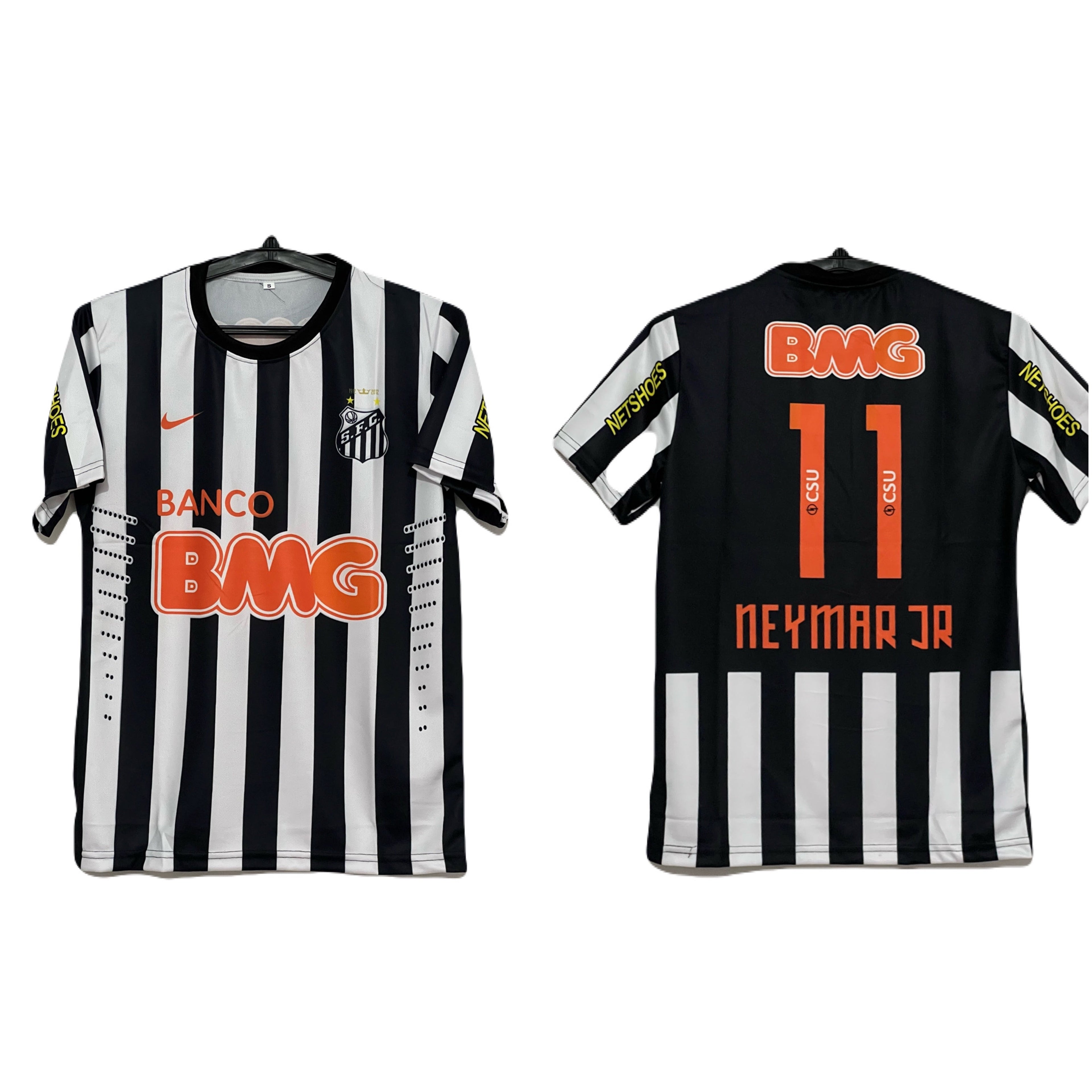 Santos 2012 Neymar Jersey – Black & White Half Sleeve Edition